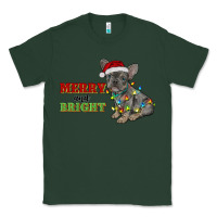 Sports Green merry and bright french bulldog Classic Tee - RanaPortraitStore