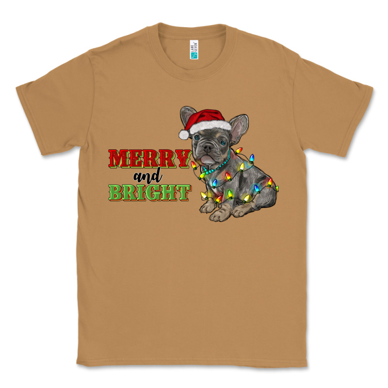 Merry And Bright French Bulldog Classic Tee by RanaPortraitStore | Teevron