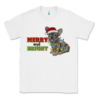 White merry and bright french bulldog Classic Tee - RanaPortraitStore