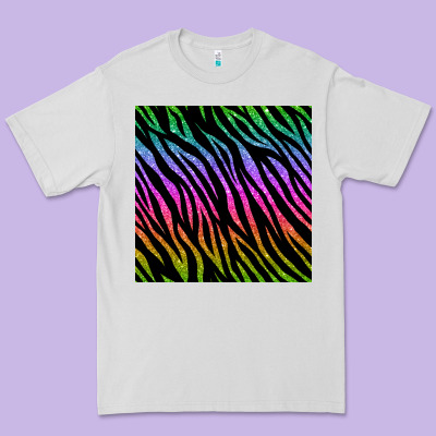 Zebra Glitter Seamless Pattern Premium Tee Designed By Bundleandbundleshop