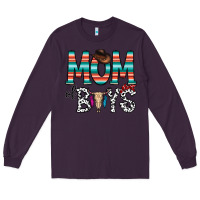 Plum mom of boys Long Sleeve Tee - CowhideDigitalArt