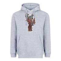 Heather Grey Cowhide Old Cactus Heavyweight Hoodie - RanaPortraitStore
