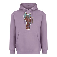 Lavender Cowhide Old Cactus Heavyweight Hoodie - RanaPortraitStore