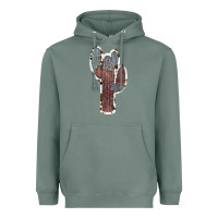 Sage Cowhide Old Cactus Heavyweight Hoodie - RanaPortraitStore