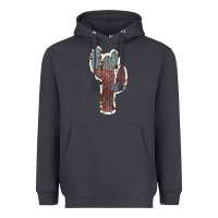 Smoke Cowhide Old Cactus Heavyweight Hoodie - RanaPortraitStore