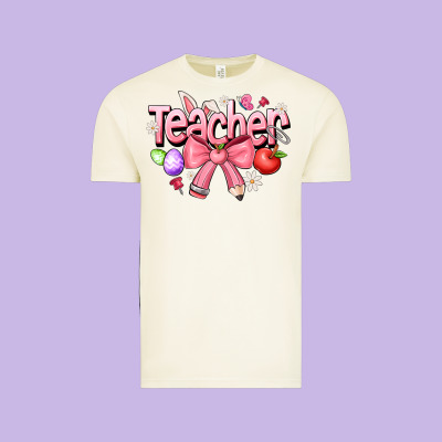 Easter Teacher Vintage Tee Designed By Cowhidedigitalart