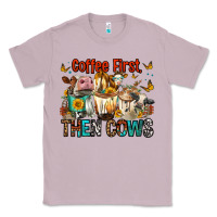 Lilac Coffee First Then Cows Classic Tee - FaDigitalArtStudio