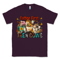 Plum Coffee First Then Cows Classic Tee - FaDigitalArtStudio