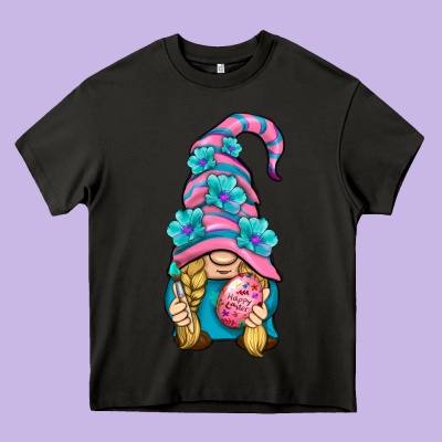 Easter Gnome Heavy Core Tee Designed By Bundleandbundleshop