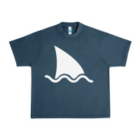 Midnight Navy shark fin Urban Heavy Tee - DesigneFamous