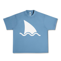 Pebble Blue shark fin Urban Heavy Tee - DesigneFamous