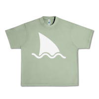Oil Green shark fin Urban Heavy Tee - DesigneFamous