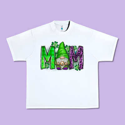 St Patricks Day Mom Gnome Urban Heavy Tee Designed By Cowhidedigitalart