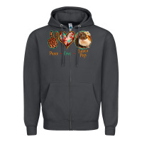 Smoke Peace Love Guinea Pigs Zipper Hoodie - Jasminsmagicworld