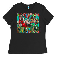 Black Just A Girl Who Loves Christmas Ladies Tee - CowhideDigitalArt