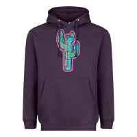 Plum Western Turquoise Cactus Heavyweight Hoodie - RanaPortraitStore