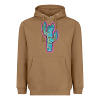 Toasted Coconut Western Turquoise Cactus Heavyweight Hoodie - RanaPortraitStore