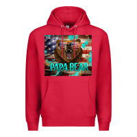 Cardinal papa bear american flag  tumbler Premium Hoodie - BarkalooDesign