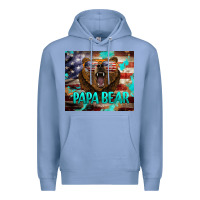 Colony Blue papa bear american flag  tumbler Premium Hoodie - BarkalooDesign