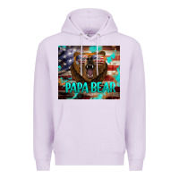 Lilac papa bear american flag  tumbler Premium Hoodie - BarkalooDesign