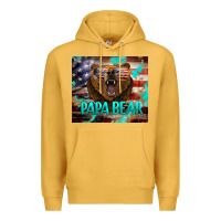 Mustard papa bear american flag  tumbler Premium Hoodie - BarkalooDesign