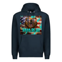 Navy papa bear american flag  tumbler Premium Hoodie - BarkalooDesign