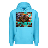 Ocean Blue papa bear american flag  tumbler Premium Hoodie - BarkalooDesign