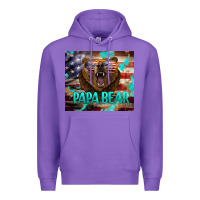 Purple papa bear american flag  tumbler Premium Hoodie - BarkalooDesign