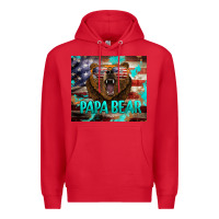 Red papa bear american flag  tumbler Premium Hoodie - BarkalooDesign