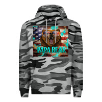 Slate Camo papa bear american flag  tumbler Premium Hoodie - BarkalooDesign