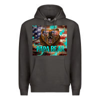 Smoke papa bear american flag  tumbler Premium Hoodie - BarkalooDesign