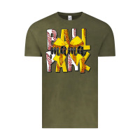 Vintage Olive ball park mama Vintage Tee - CowhideDigitalArt