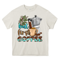 Cream coffee cups but first coffee bbs Heavy Core Tee - BundleAndBundleShop