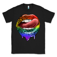 Black rainbow lips pride Classic Tee - FaDigitalArtStudio