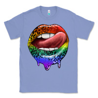 Colony Blue rainbow lips pride Classic Tee - FaDigitalArtStudio