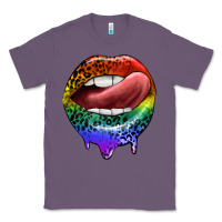 Lavender rainbow lips pride Classic Tee - FaDigitalArtStudio