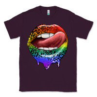 Plum rainbow lips pride Classic Tee - FaDigitalArtStudio