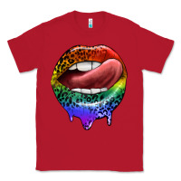 Red rainbow lips pride Classic Tee - FaDigitalArtStudio