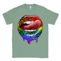 Sage rainbow lips pride Classic Tee - FaDigitalArtStudio