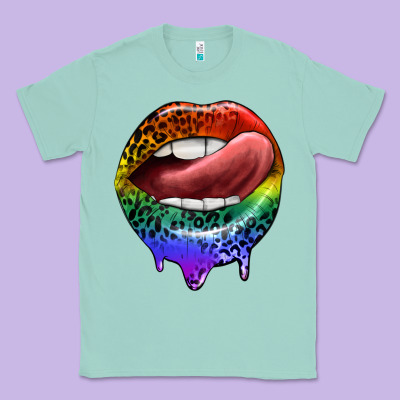 Rainbow Lips Pride Classic Tee Designed By Fadigitalartstudio