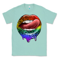 Seafoam rainbow lips pride Classic Tee - FaDigitalArtStudio
