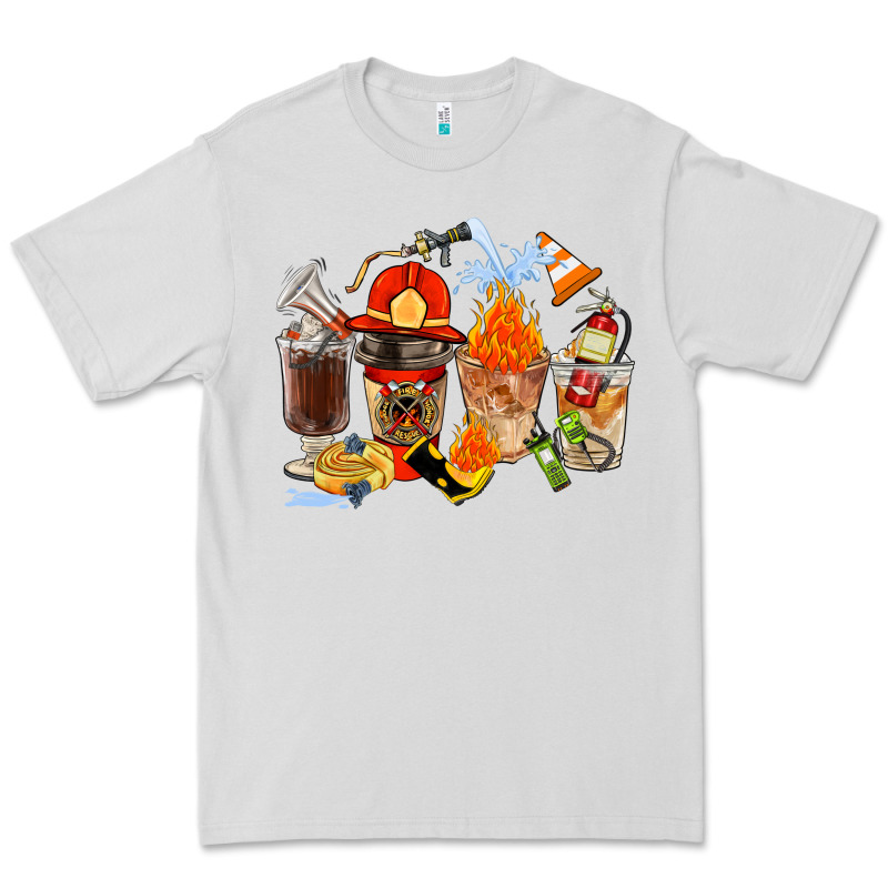 Firefighter Coffee Cups Premium Tee by FaDigitalArtStudio | Teevron