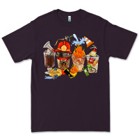 Plum Firefighter Coffee Cups Premium Tee - FaDigitalArtStudio