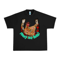 Black horseshoe chicken Urban Heavy Tee - CowhideDigitalArt