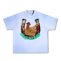 Grape Ice horseshoe chicken Urban Heavy Tee - CowhideDigitalArt