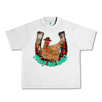 Lunar Rock horseshoe chicken Urban Heavy Tee - CowhideDigitalArt