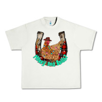 Pistachio horseshoe chicken Urban Heavy Tee - CowhideDigitalArt
