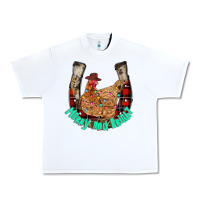 White horseshoe chicken Urban Heavy Tee - CowhideDigitalArt