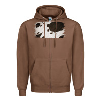 Chestnut Cowhide Black and White Brush Strokes Background Zipper Hoodie - Jasminsmagicworld