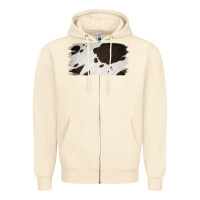 Sandshell Cowhide Black and White Brush Strokes Background Zipper Hoodie - Jasminsmagicworld